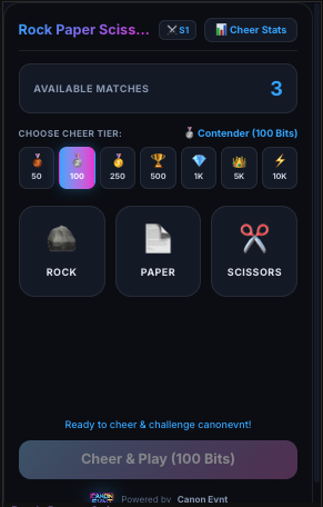 Twitch Viewer Panel: Move Selection and Match Queue