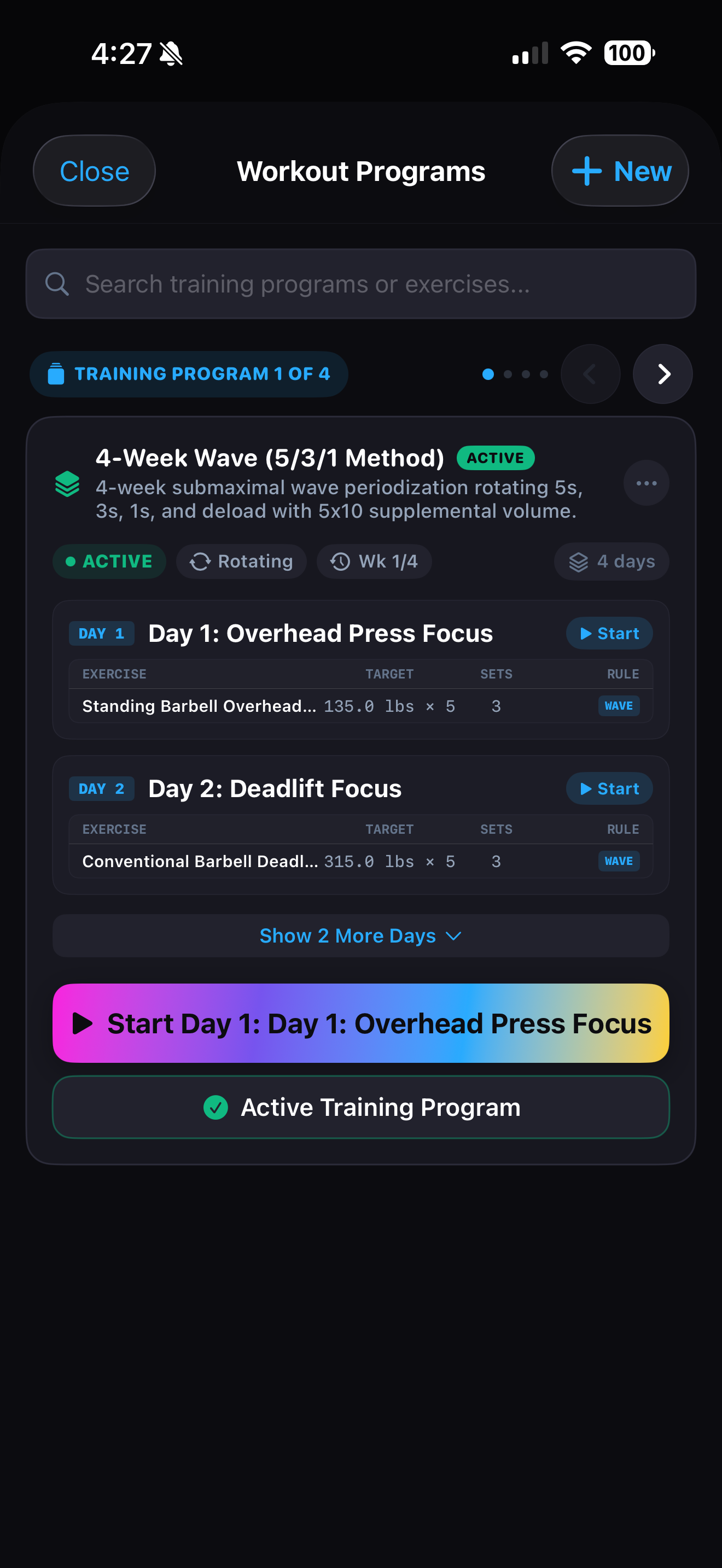 Fit JRNL Multi-Week Workout Programs
